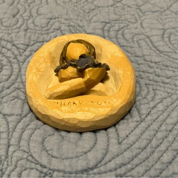 Willow Tree Decorative Thank You Stone with Floral Design 2004 - Picture 5 of 8